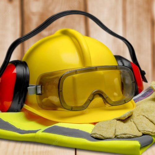 safety-goggles-ear-protection-vest-gloves_